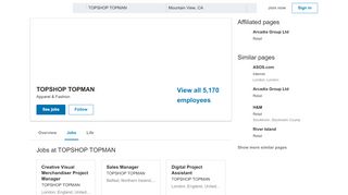 
                            6. Jobs at TOPSHOP TOPMAN - LinkedIn - Topman Jobs Portal