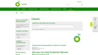 Jobs - Customer Service Representatives - BP Australia - Jobs - Bp Retail Careers Portal