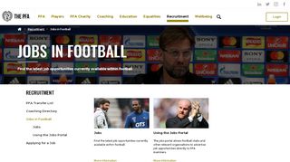 
                            2. Jobs in Football - The PFA - Pfa Jobs Portal