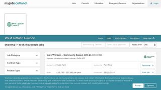 
                            1. Jobs | West Lothian Council | myjobscotland - West Lothian Council Jobs Portal