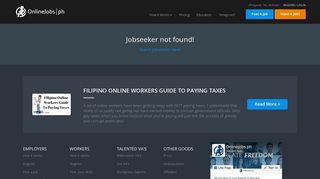 
                            3. Jobseeker not found! - OnlineJobs.ph - Www Onlinejob Ph Portal