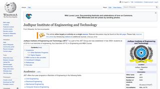 
                            6. Jodhpur Institute of Engineering and Technology - Wikipedia - Training Portal Jiet