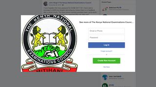 John Ologi - I have forgotten the knec password for KCSE... | Facebook - Knec Portal Password Recovery