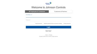 Johnson Controls Login