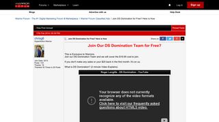 
                            7. Join DS Domination for Free? Here is How - Warrior Forum - The #1 ... - Ds Domination Sign Up