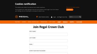 
                            3. Join Regal Crown Club | Regal - Crown Club Portal