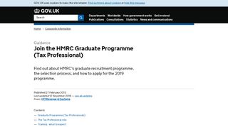 
                            1. Join the HMRC graduate programme (Tax Professional ... - Hmrc Graduate Portal