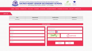 
                            6. Join Us - Sacred Heart Sr. Sec. School, Ludhiana Punjab - Sacred Heart School Chandigarh Ecare Login