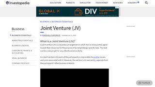 
                            4. Joint Venture (JV) Definition - Investopedia - Joint Venture Sign In