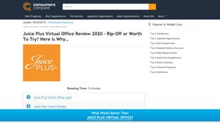 
Juice Plus Virtual Office Review 2020 - Rip-Off or Worth To Try ...  
