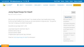 
                            6. Jump Rope/Hoops for Heart! - St. Joseph Academy - Jump Rope For Heart Zoo Crew Portal