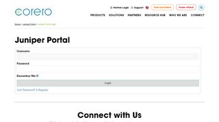 
Juniper Portal Login - Corero | Corero  
