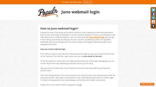 
Juno webmail login - Populr.me  

