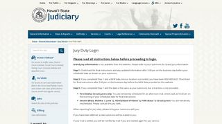 
Jury Duty Login - Judiciary  
