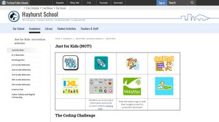 
Just for Kids- curriculum websites / Just for Kids
