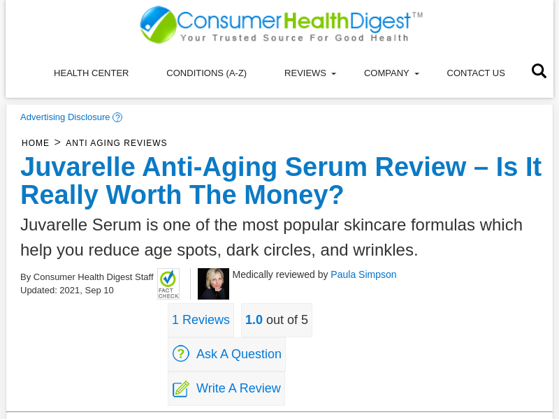 
                            1. Juvarelle Anti-Aging Serum Reviews - Does It Really Work?