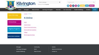 
                            2. K-Online - Kilvington Grammar School - Kilvington Parent Portal