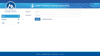 K2 Medical Systems™: PTP Perinatal Training Program - K2 Training Login