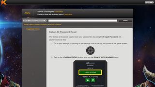 Kabam ID Password Reset - Mobile Support - Kabam Portal Change Password