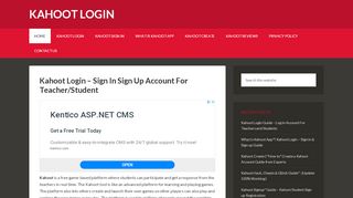 
Kahoot Login – Sign In Sign Up Account For Teacher/Student
