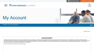 
                            2. Kaiser Permanente Careers - Kaiser Careers Portal