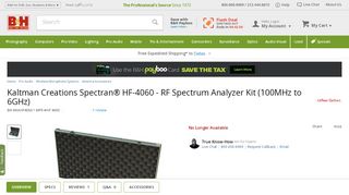 
Kaltman Creations Spectran® HF-4060 - RF Spectrum HF 4060
