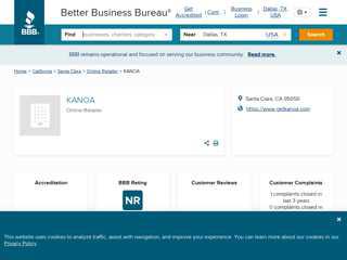
                            2. KANOA | Better Business Bureau® Profile