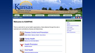 
                            2. KANPHIX: Kansas Public Health Information Exchange - Kansas Webiz Portal