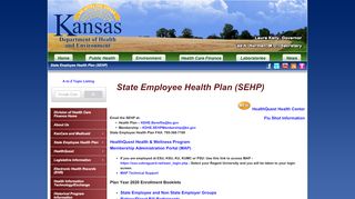 
                            7. Kansas Department of Health and Environment: Health Care ... - State Employees Health Plan Portal