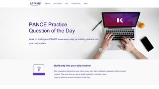 
                            4. Kaplan PANCE Practice Question of the Day - Kaplan Pance Qbank Portal