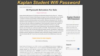 
                            2. Kaplan Student Wifi Password - myiplist.com - Kaplan Student Wifi Login