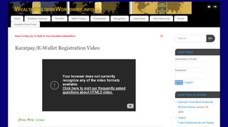 
Karatpay/E-Wallet Registration Video ...
