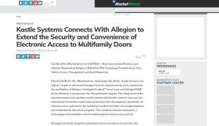 
                            8. Kastle Systems Connects With Allegion to Extend the Security and ... - Allegion Engage Portal