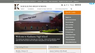 Kaukauna High School Home - Kaukauna Area School District - Kaukauna Parent Portal