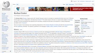 
                            4. Kavkaz Center - Wikipedia - Kavkaz Portal