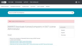 
                            4. [KB5957] Deactivate licenses/computers in ESET License ... - Eset Ela Portal