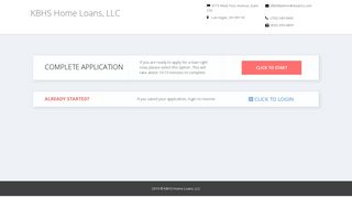 KBHS Home Loans, LLC Online Application - Kbhs Login