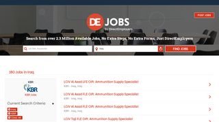 KBR Careers - Jobs in Iraq - DE Jobs - Kbr Login Site