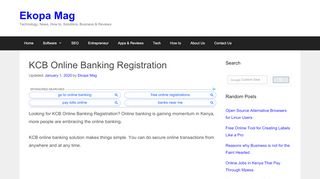 
                            8. KCB Online Banking Registration - Ekopa Mag - Kcb Online Banking Login