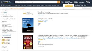 
                            1. kdp self publishing account sign in - Amazon.com - Amazon Kindle Direct Publishing Portal