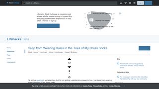 
                            6. Keep from Wearing Holes in the Toes of My Dress Socks - Lifehacks ... - Getholes Com Sign Up
