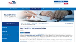 Keep Your DEERS Information Up To Date | TRICARE - Giqd Portal