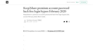 Keep2share premium account password hack free login bypass - K2s Login