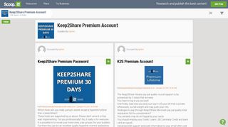 'keep2share premium login' in Keep2Share Premium Account ... - K2s Login