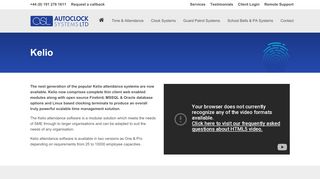 
                            8. Kelio – Autoclock Systems LTD - Kelio Login