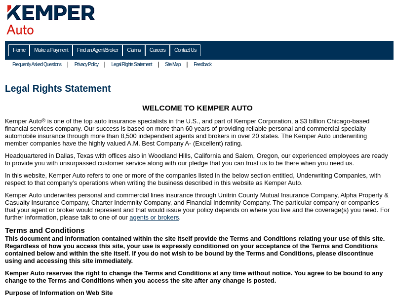 
                            7. Kemper Auto Insurance
