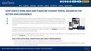 
                            5. Kent State's Home Page and FlashLine Student Portal ... - Kent State Stark Flashline Portal