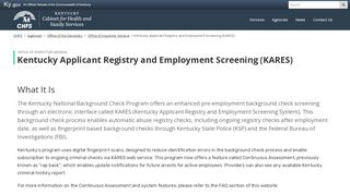 
                            2. Kentucky Applicant Registry and Employment Screening (KARES ... - Kares Web Portal