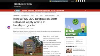 
                            7. Kerala PSC LDC notification 2019 released, apply online at ... - Keralapsc Gov In Thulasi Portal