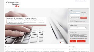 
                            2. Key Investment Services - Login - Kis Online Portal